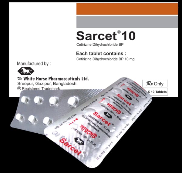 Tablet Sarcet 10mg (100pcs)